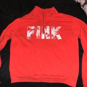 Orange P!nk half zip hoodie